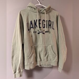 Lakegirl Sage Green Pullover Hoodie | Size L